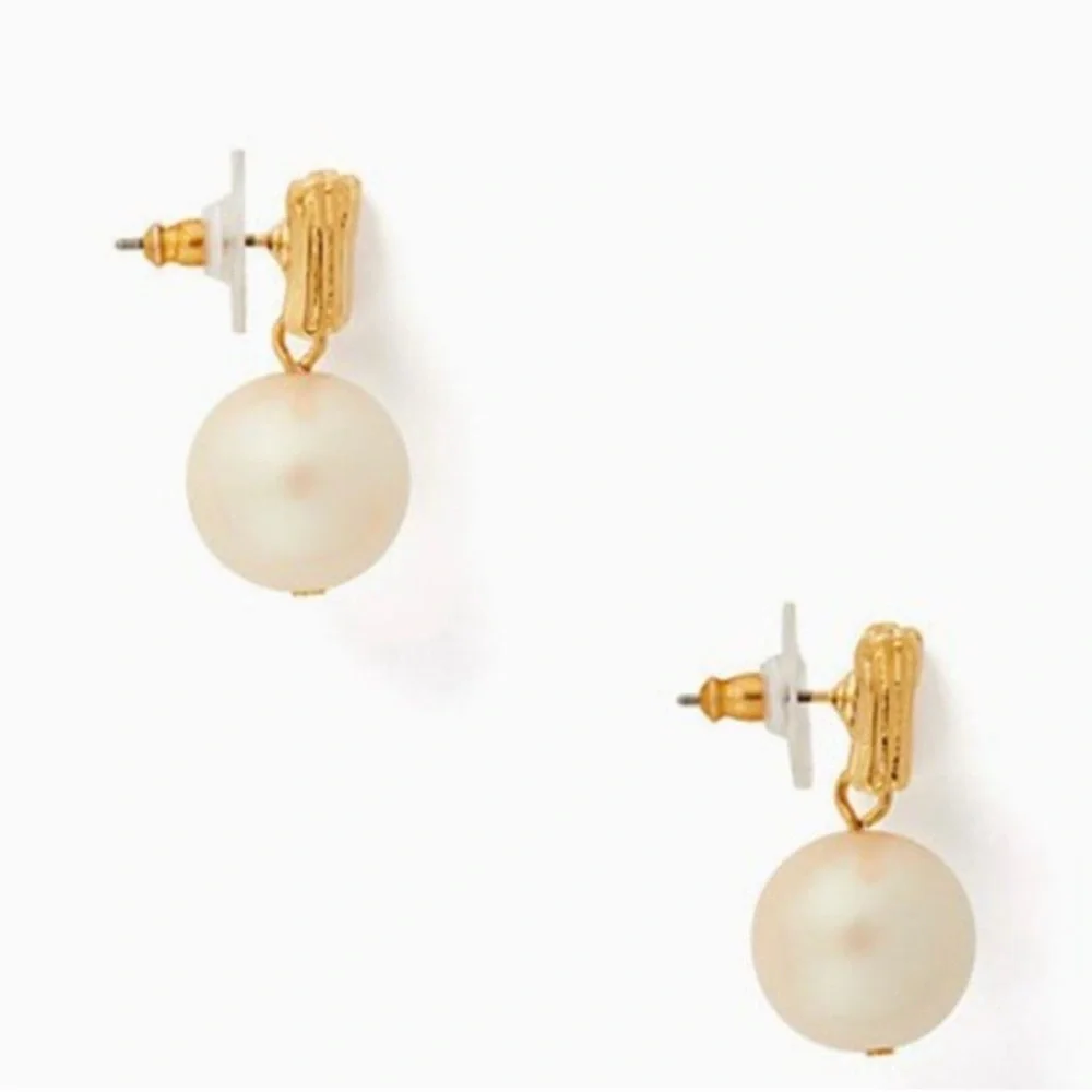 kate spade bow pearl earrings - Picture 3 of 6